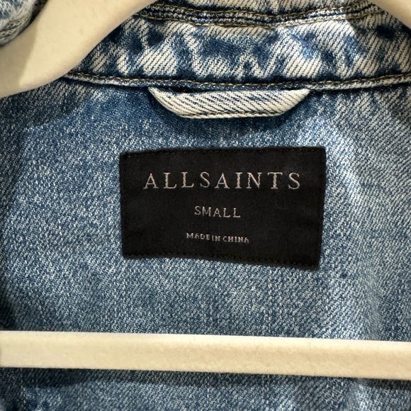 AllSaints Frankie Denim Bomber Jacket - Picture 4 of 9